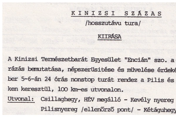 A 42 éves Kinizsi Százas volt az első magyar teljesítménytúra?
