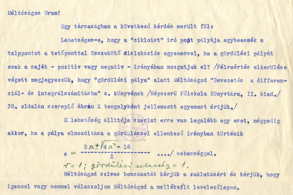 József Attila egy matematikai kérdése